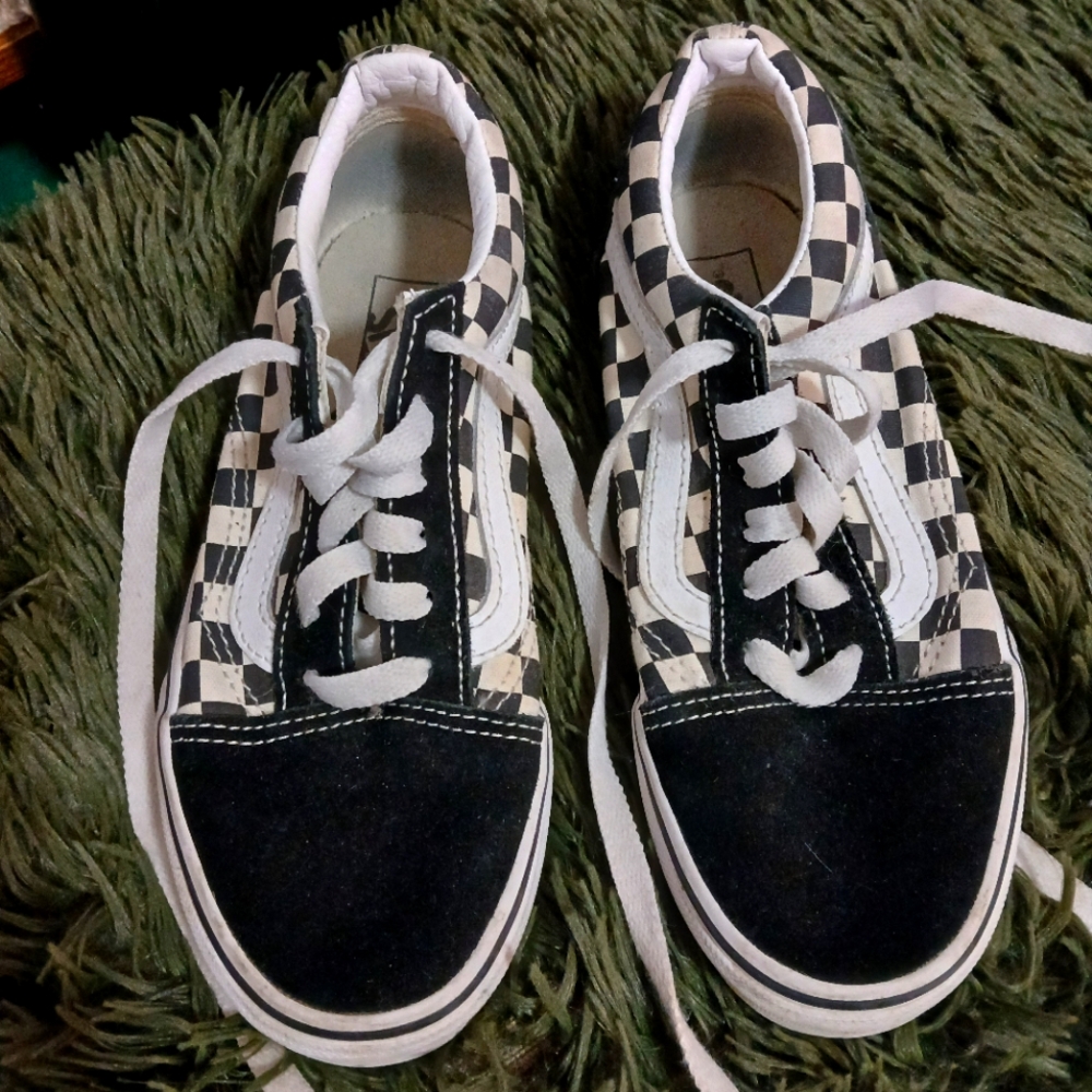 Vans checkered kids shoe size 3
